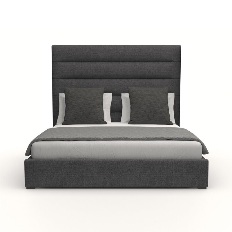 Lit tapissier standard Dezyah, Revolution® gris anthracite, Grand