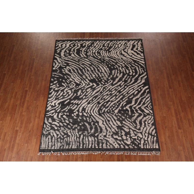 Tapis marocain noir All-Over