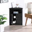 Buffet noir avec tablettes réglables pour la salle de bain, la cuisine et le salon, surface de rangement multifonctionnelle imperméable et facile à nettoyer, assemblage