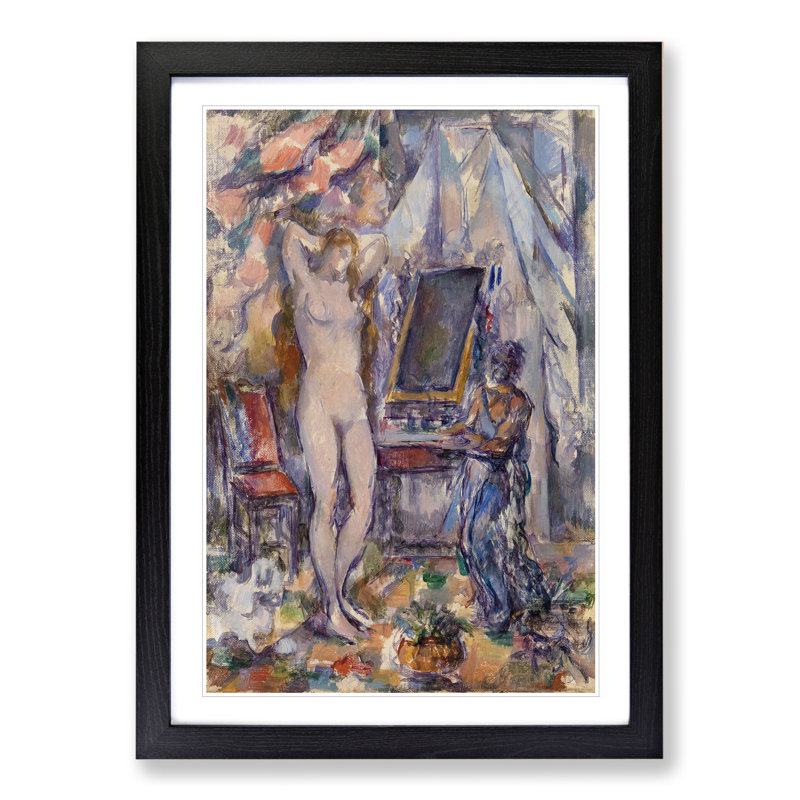 The Toilette by Paul Cezanne - Picture Frame Painting, Black Framed, 48cm H x 36cm W x 2cm D