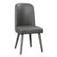 Ensemble de 2 chaises d'appoint rembourrées en chêne gris | Idée de cadeau