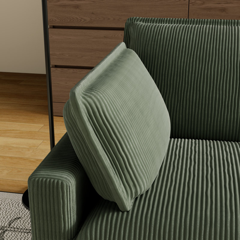 Velours côtelé amovible - arrangement de sièges personnalisable pour éponges en forme de L dans la chambre à coucher, assurant un confort durable
