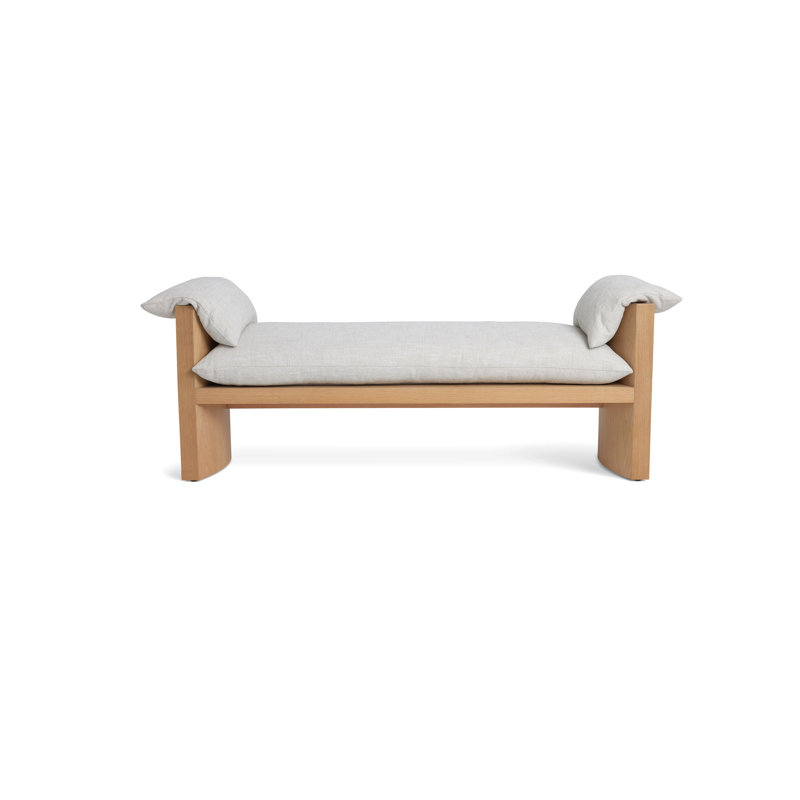 Katelyn White Oak Bench