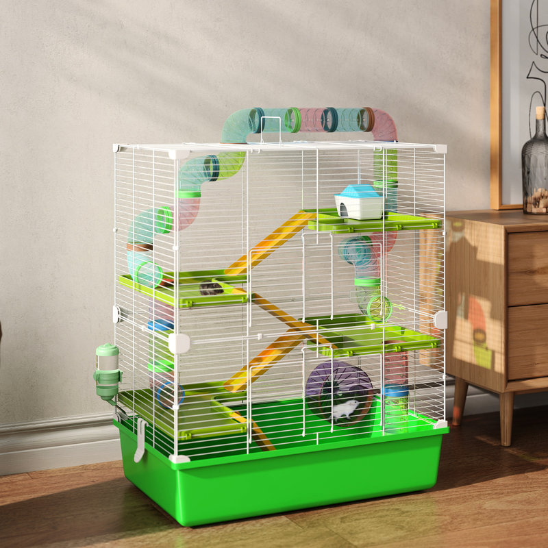 Très grande cage de jeu pour hamster 23 po - 5 niveaux, tubes, tunnels 23 po, ventilation