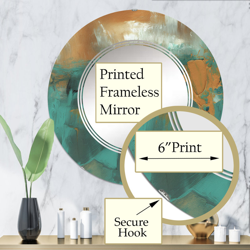 Miroir mural Huenna, 32 po x 32 po