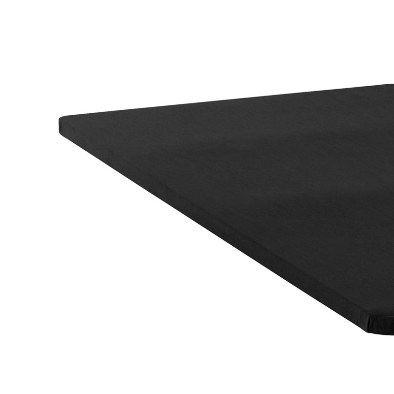 Planche simple de taille grise, style transitionnel pour la chambre à coucher, faisant office de sommier gris de remplacement pour sommier, hauteurs de lit minces et compatibles avec les cadres