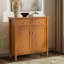 Armoire de rangement en bois massif brun chaud Warm Shaker