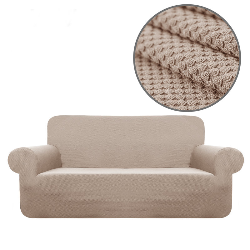 Housse pour canapé à coussins carrés/rectangulaires, Beige