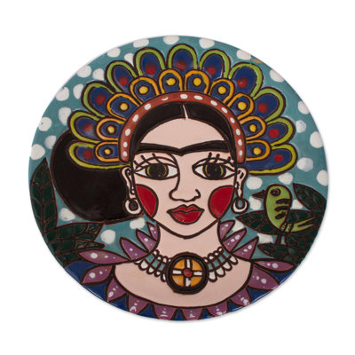 Décoration murale frida prune
