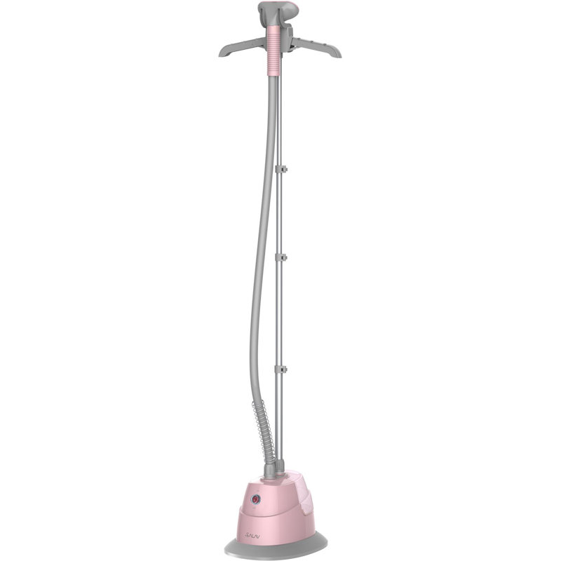 Salav Performance Series Single-Bar Garment Steamer with 360-Swivel Folding Adjustable Hanger, Blush Pink