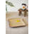  Ceramic Serving Platter Toast Design Decorative Serveware for Tabletop Decor Brown Multicolor Glazed Finish-1179818001