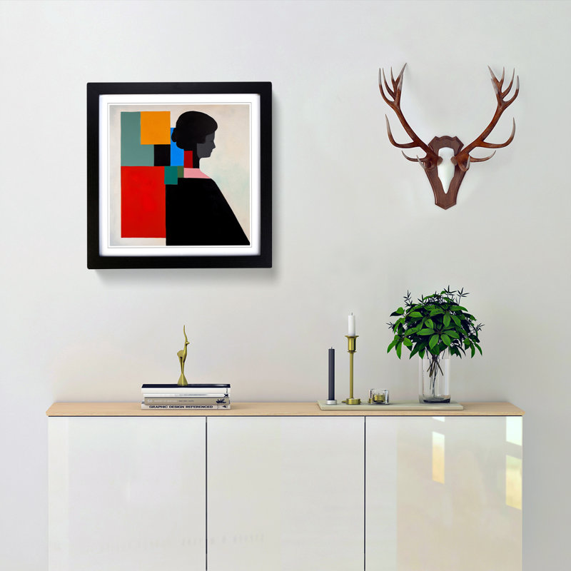 Single Picture Frame Print on Wood, Black Framed
