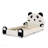 Twin Size Cute Panda-Shaped Kids Bed With Safety Soft Padded Edges, Solid Wood Toddler Bed Frame For Children For Bedroom, Velvet Fabric