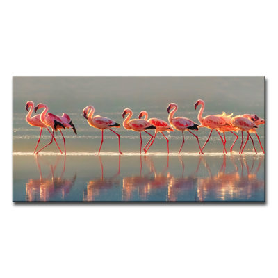 Flamant rose - impression sur toile tendue