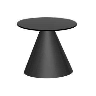 Bedminster Glass Top Pedestal End Table
