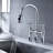 Bridge Kitchen Faucet With Pull-Down Sprayhead In Spot-117238029