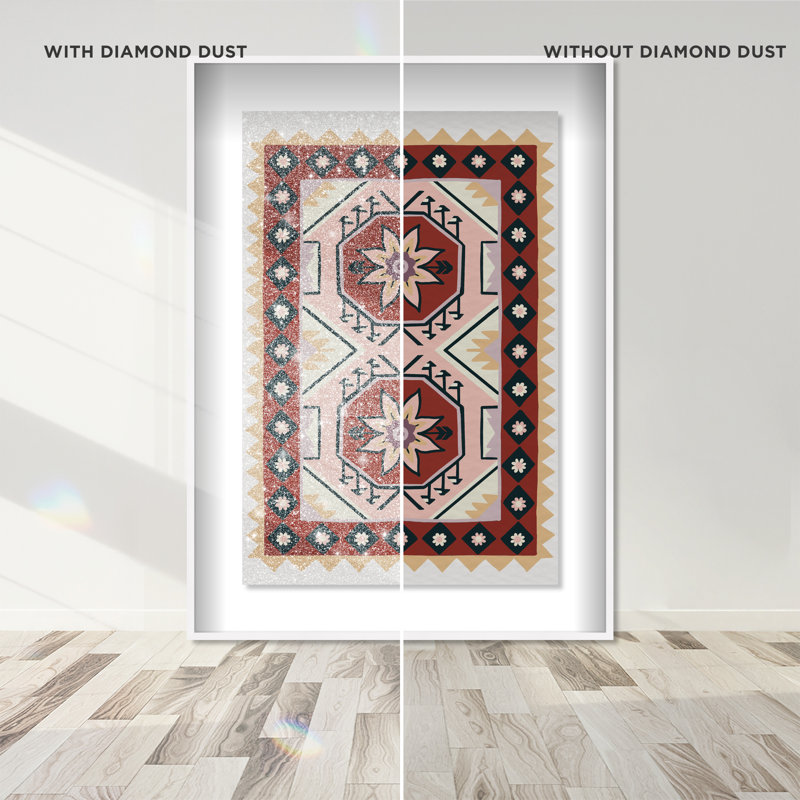 Daylight Damask Print by Oliver Gal, 46.5"H x 31.5"W, White Shadowbox