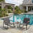 3-Piece All-Weather Outdoor Rocking Bistro Set, 2 Ergonomic Porch Rocker Chairs With Smooth Glide Structure, 1 Sturdy Small Side Table, Suitable For Porch, Backyard, Patio