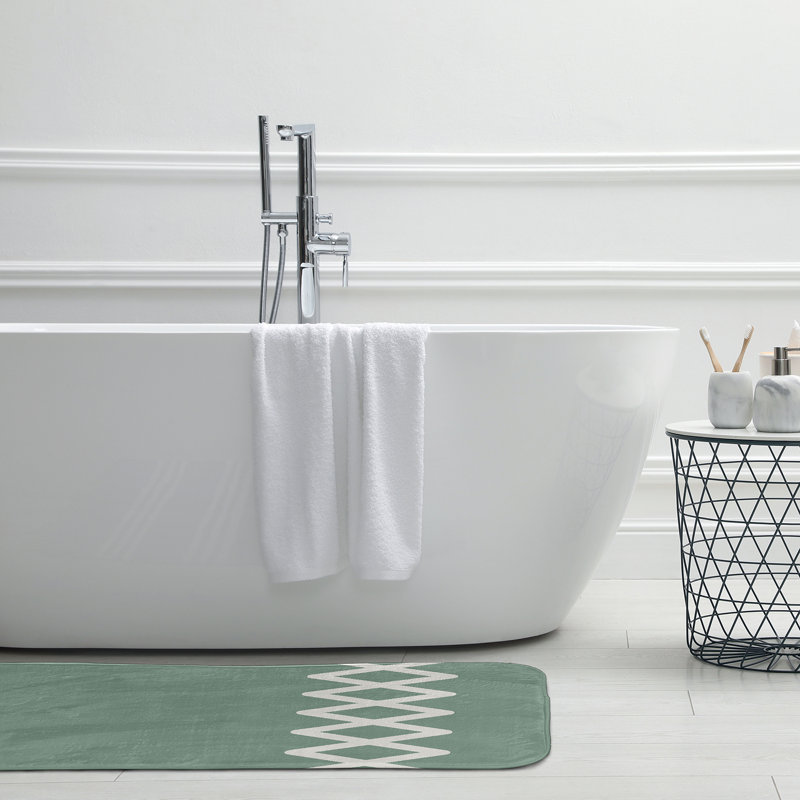 Tapis de bain Shameela, L 21 po x L 34 po, Vert