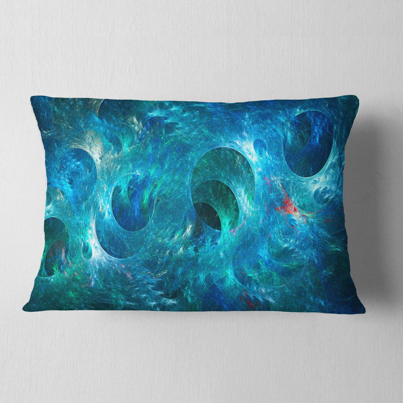 Coussin lombaire à textures fractales circulaires Abstract