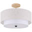 Lustre semi-encastré à 3 lumières en tissu Maskell