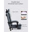 Fauteuil de bureau en lin avec repose-pieds