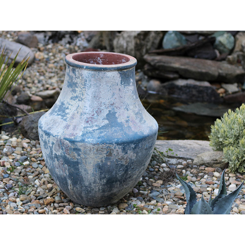 Grande jardinière égyptienne en pot égyptien, L 25 po x H 30 po, Mer Égée