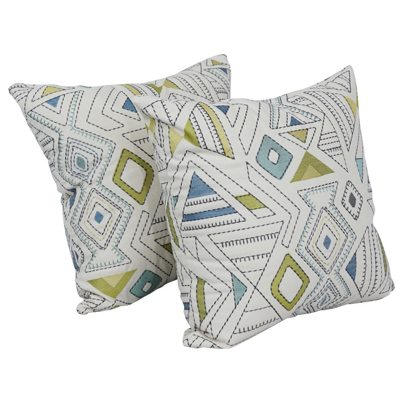 Ensemble de 2 coussins décoratifs en jacquard 20 po x 17 po, Barista Minera