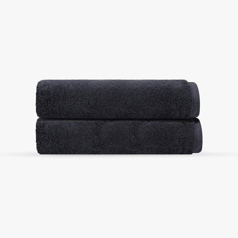 Ensemble de 2 serviettes de bain Mac, Gris anthracite