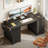 Home Office Desk With 8 Spacious Drawers, Modern Writing Desk With Sturdy Design, Corner Desk With Reversible Structure-1773046575-1773046561