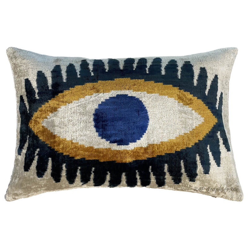 Oculus Silk Velvet Pillow Cover And Insert