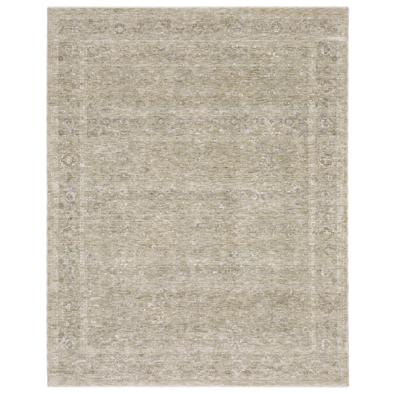 Tapis beige / gris Kuebler, Rectangle 3 pi 2 po x 5 pi