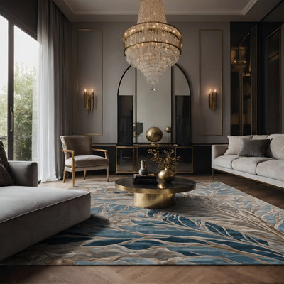 Tapis gris soyeux et moelleux