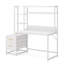 Bureau d'ordinateur 55 pouces blanc avec huche (sans la chaise)-379362733