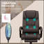 Fauteuil de bureau à haut dossier avec massage à 6 points, réglable en hauteur, inclinable et repose-pieds rétractable pour un confort ultime
