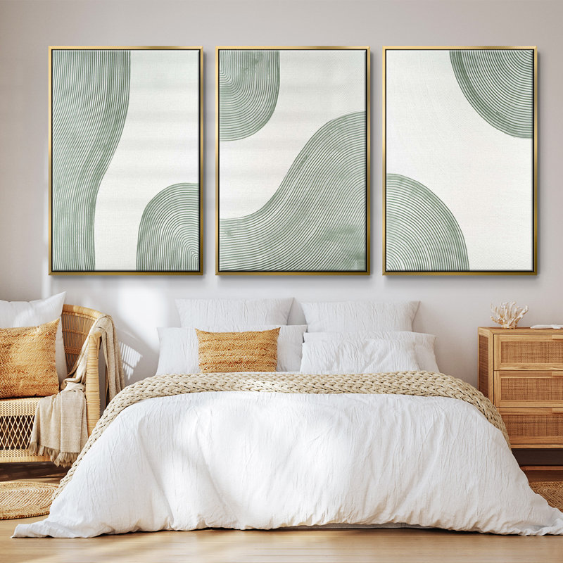 " Get Going III " 3 - Pieces, Gold Framed, 40" H x 78" W