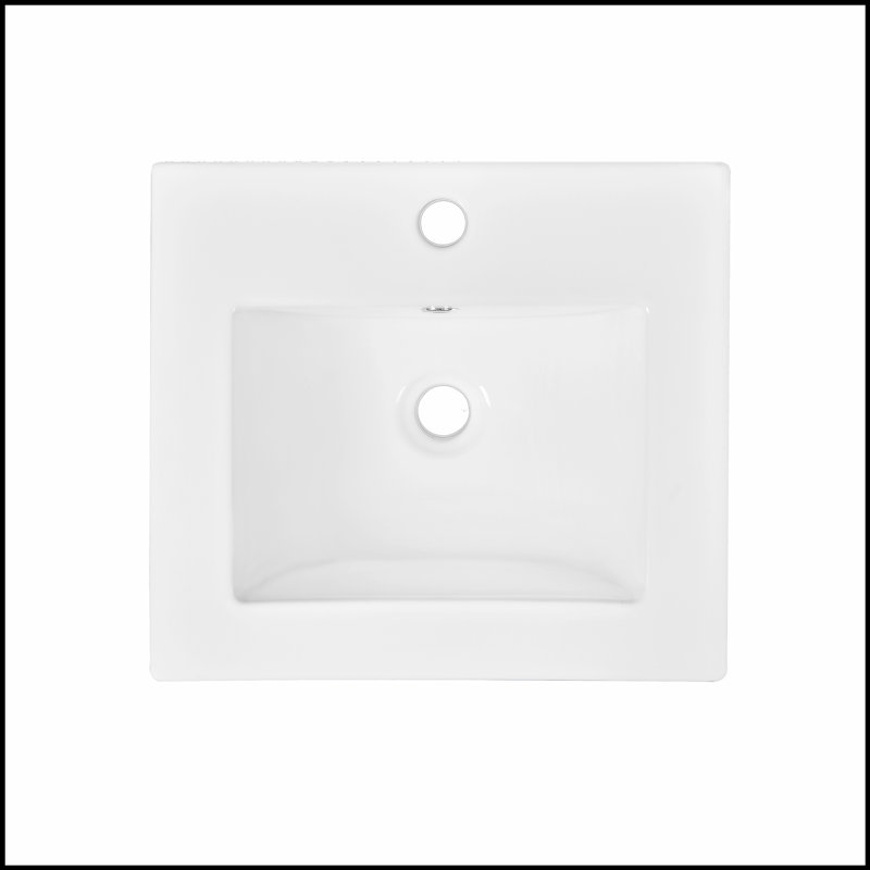 Meuble-lavabo moderne de 18 pouces avec lavabo, armoire de rangement compacte pour petits espaces, lavabo simple avec tablette réglable