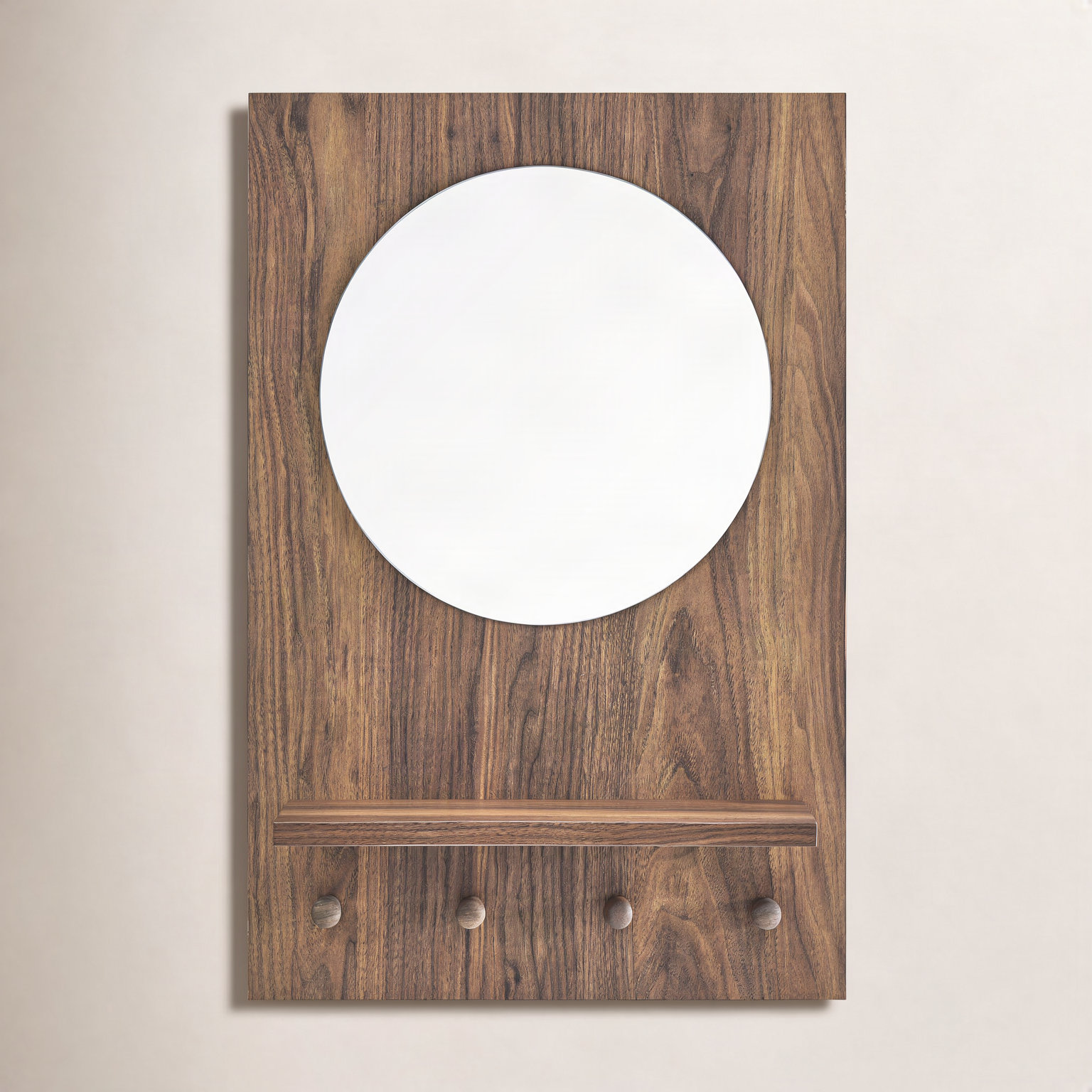 Modway Glint Mirror, Walnut