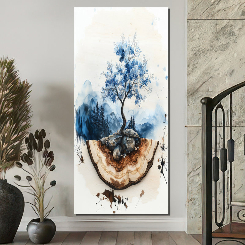 Myrtice I - impression sur toile florale, H 60 po x l 28 po, Toile tendue, Ne s'applique pas
