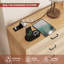  Commode haute 5 tiroirs en bois avec prises, poignées en métal, rangement pour chambre à coucher