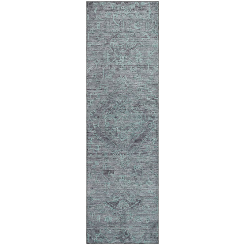 Premium Machine Washable Bovell AMF1111 Global Rug, Rectangle 9' x 12'