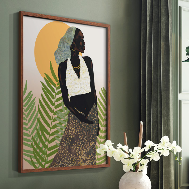 «Her Grace», reproduction encadrée - bois massif, Brun, H 28 po x l 22 po