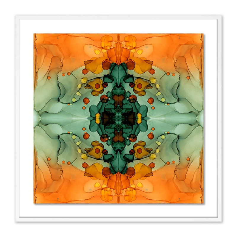 Kaleidoscope 5 Print by Julie Pelaez, 40" H x 40" W x 2.5" D, White