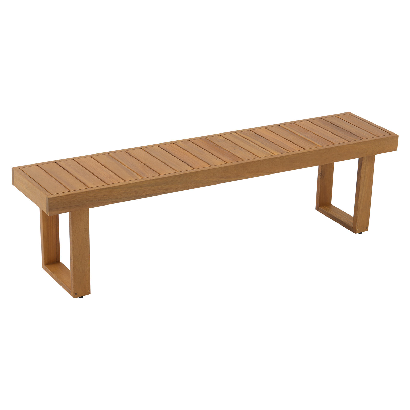 Mirella 63" Acacia Patio Bench, Brown