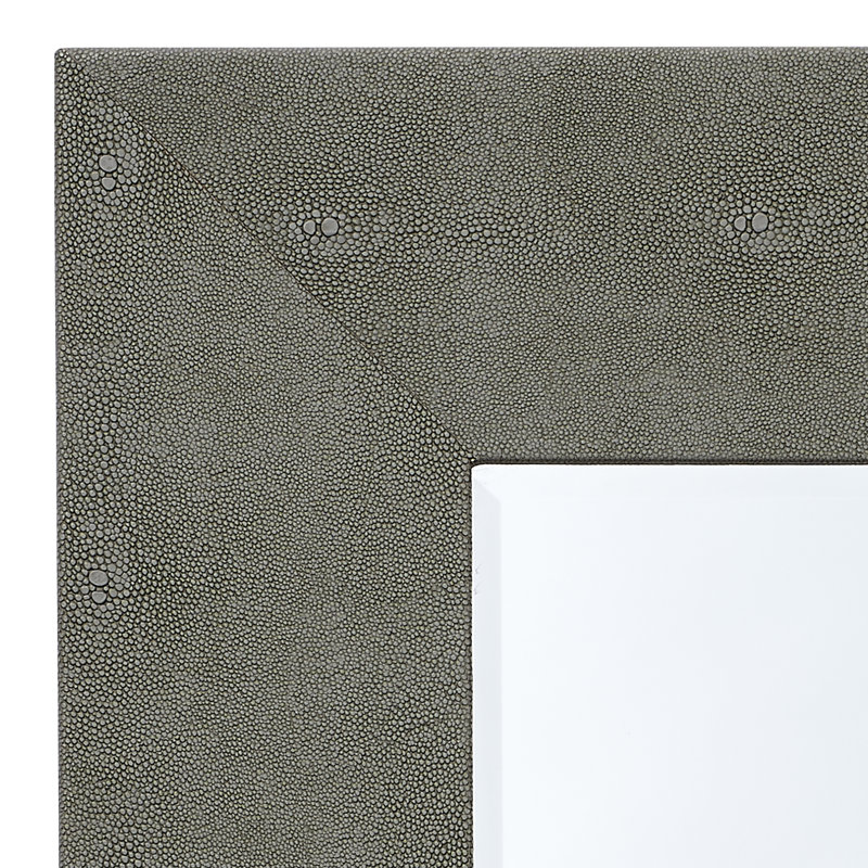 Structure Mirror Leather Mirror, Gray