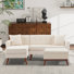 Ensemble de canapé modulaire avec méridienne de 80 po de large avec repose-pieds capitonné
