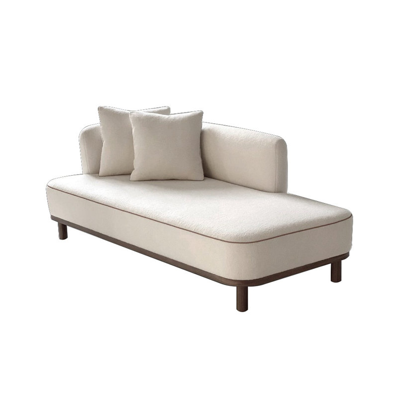 Chaise longue d'intérieur rembourrée avec grand siège Chaise longue rembourrée, Accoudoir à gauche (vu de face)