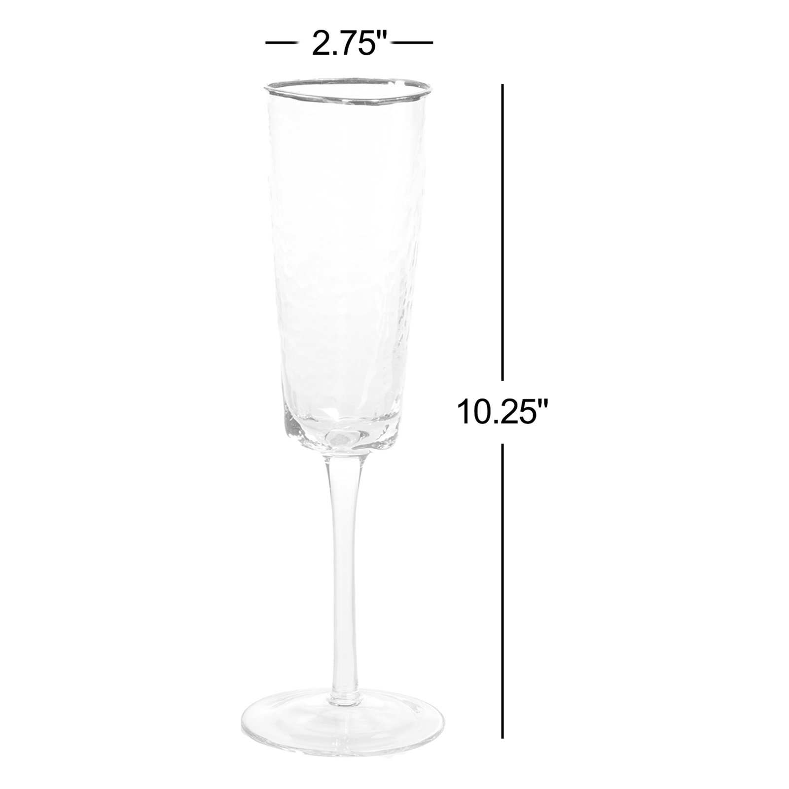 Arcania 5.82 oz. Glass Flute, Luster