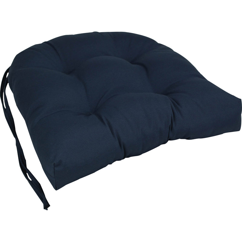 Coussin de chaise de salle à manger d'intérieur de 16 po, Bleu marine