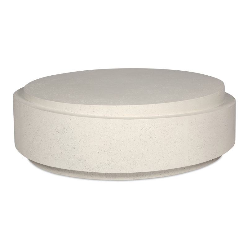 Cosmo Outdoor Round Coffee Table, White